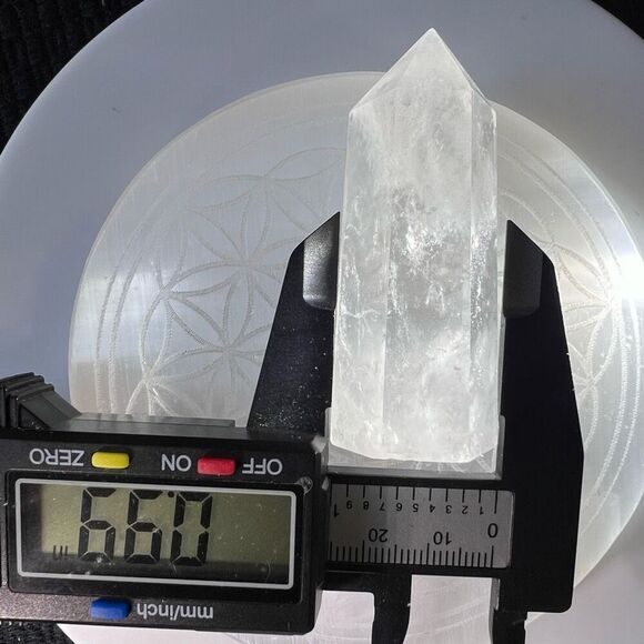 Clear Quartz Crystal Obelisk Meditation Tower (#2) - Picture 10 of 12